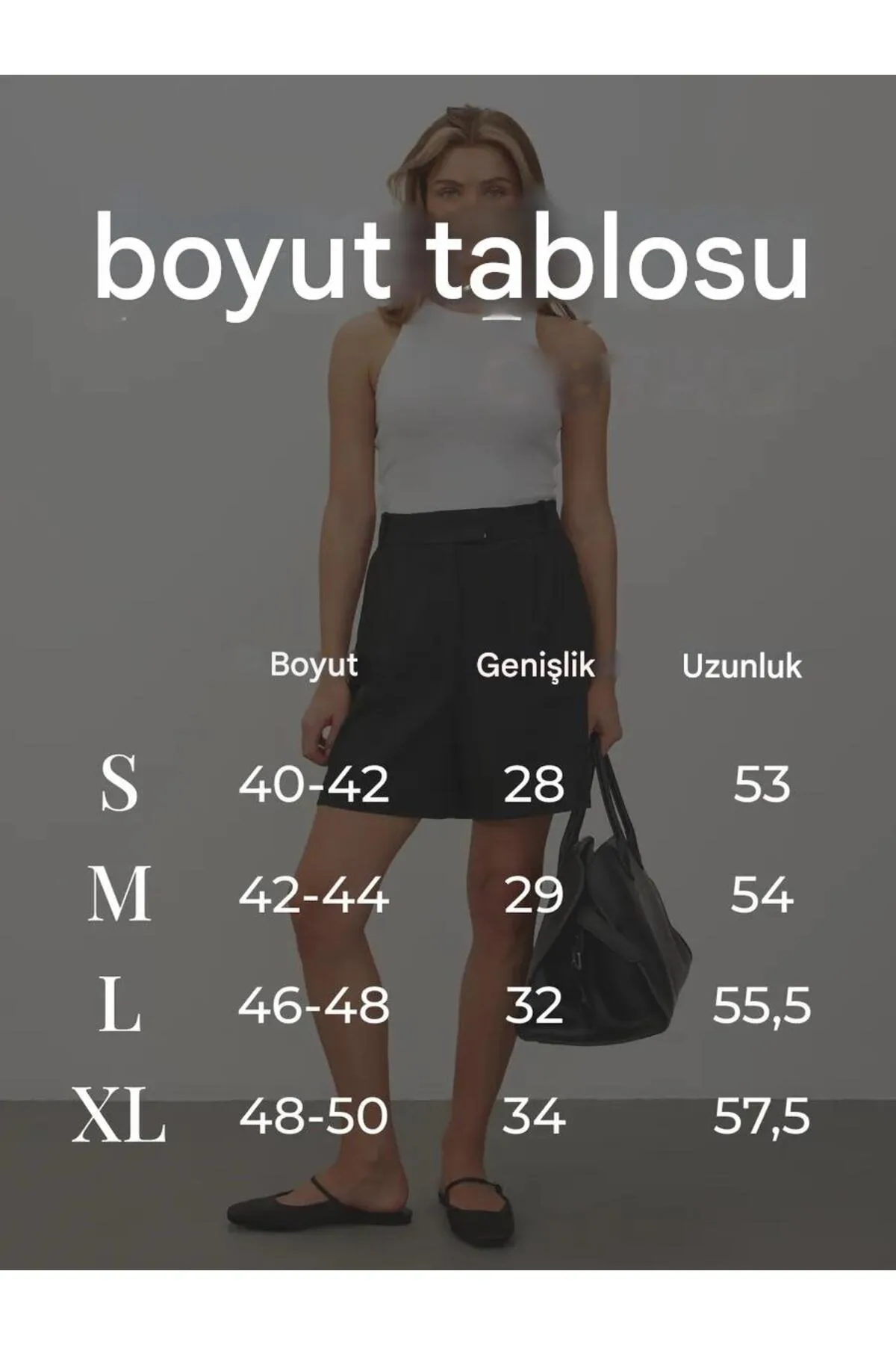 Lirona Pamuk Fitilli Kaşkorse Halter Yaka Geniş Biyeli Örme Atlet Crop - Beyaz - Görsel 3