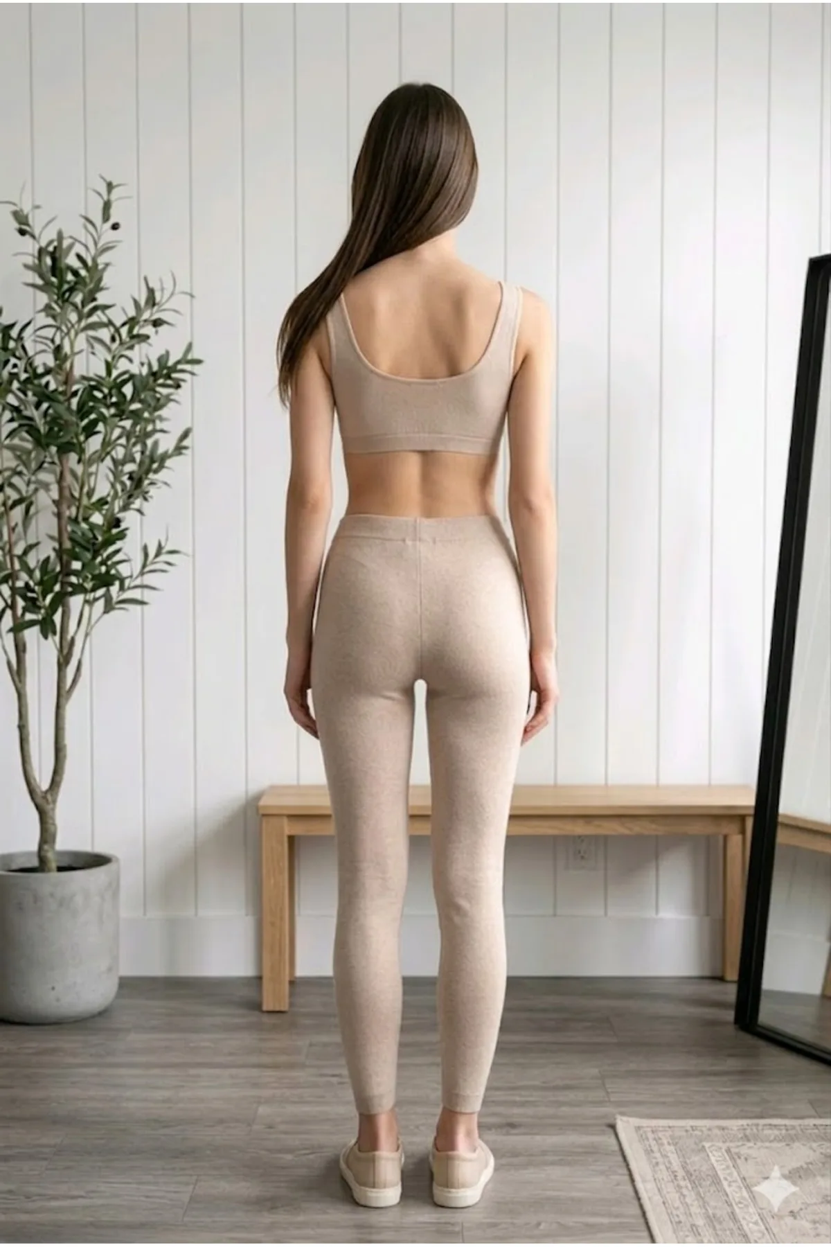 Lirona Süprem Pamuklu Balensiz Çıkarılabilir Pedli Kalın Askılı Büstiyer - Bej - Görsel 3